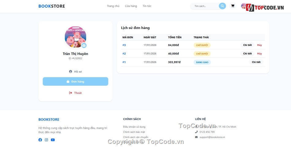 mới nhất,bán hàng,web bán sách